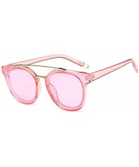 Aviator 2019 New Fashion Round Women Brand Designer Sun Glasses Female Plastic C1 - C5 - C018XE0DN6X $8.59