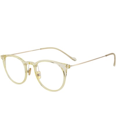 Cat Eye Women Retro Cat Eye Eyeglasses Radiation-resistant Computer Optical Glasses S2073 - Yellow - CE1886Z0ACQ $13.20