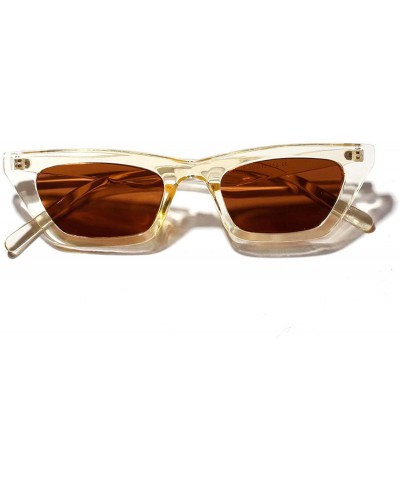 Oversized Rectangle Sunglasses Women Fashion Black Sun Glasses Mens Anti-UV Eyeglass S1001 - Orange - CT198589RSC $16.48