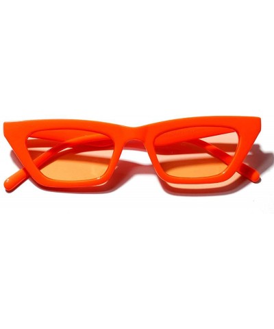 Oversized Rectangle Sunglasses Women Fashion Black Sun Glasses Mens Anti-UV Eyeglass S1001 - Orange - CT198589RSC $16.48