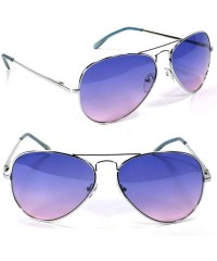 Aviator Aviator Sunglasses For Women Metal Frame 1314 - Navy - CN11ERGW1DJ $11.99