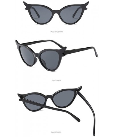 Oversized Women's Oversized Polarized Mirrored Cat Eye Sunglasses (Style D) - C5196H2DUAZ $11.42