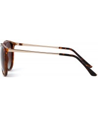 Round Vintage Retro Round Polarized Sunglasses for Women Men - Leopard/Brown - CG18DOSI6CH $11.65