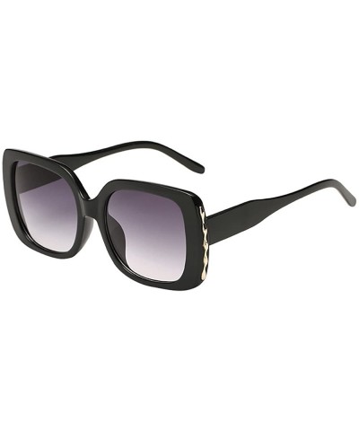Square Sunglasses Multicolor Plastic Polarized Goggles Glasses Eyewear - Grey - CV18QRTLSKS $19.61