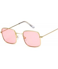 Round Vintage Small Square Sunglasses Women Red Yellow Clear Lens Sun Glasses Lady Retro Female Ocean Eyewear - C4198ZZQGGZ $...