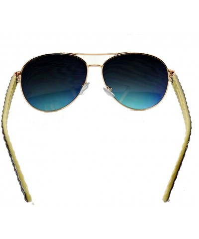 Aviator Aviators Mirrored Sunglasses Metal Frame Women Mens UV400 - Brown - Mirrored - CI18EOMOXAW $11.48