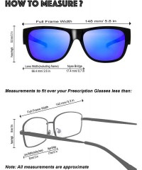 Sport High Definition Polarized Wrap Around Shield Sunglasses for Glasses - Leather Eyeglasses Case - CH18HQE3IEQ $19.39