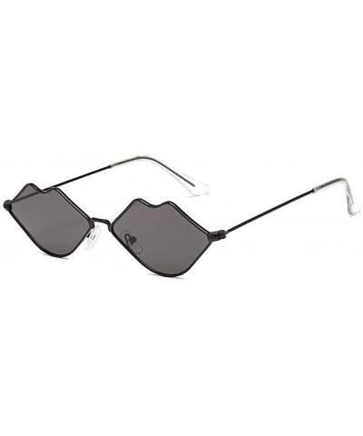 Goggle Sexy Lips Sunglasses-Small Frame Retro Sun Glasses-Polarized Eyewear For Women - G - CS190ED75HY $58.80
