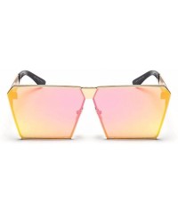Rimless Women Square UV400 Mirror Sunglasses Men Lady Sun Glasses Eyeglasses - Gold Orange - CP183IDKDN9 $12.84