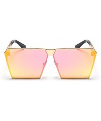 Rimless Women Square UV400 Mirror Sunglasses Men Lady Sun Glasses Eyeglasses - Gold Orange - CP183IDKDN9 $12.84