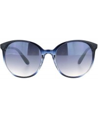 Butterfly Womens 90s Round Butterfly Plastic Gradient Lens Sunglasses - Blue Gradient Black - CU18NUW396G $9.35