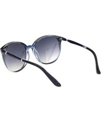 Butterfly Womens 90s Round Butterfly Plastic Gradient Lens Sunglasses - Blue Gradient Black - CU18NUW396G $9.35
