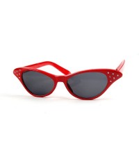 Cat Eye Vintage Style Cat Eye Retro Sunglasses Rhinestones P1009 - Red - CC11BRO3G7T $7.73