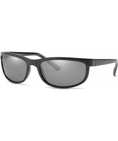 Rectangular Rectangular Polarized Sunglasses for Men Driving Sun glasses 100% UV Protection - CH190GAOG66 $30.41