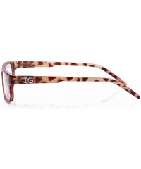 Rectangular Newbee Fashion Plastic Rectangular Glasses - Tortoise - CJ11BNQKMIH $7.46