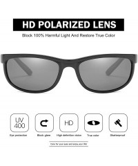 Rectangular Rectangular Polarized Sunglasses for Men Driving Sun glasses 100% UV Protection - CH190GAOG66 $30.41