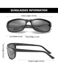 Rectangular Rectangular Polarized Sunglasses for Men Driving Sun glasses 100% UV Protection - CH190GAOG66 $30.41