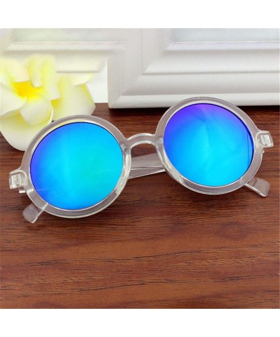 Round Vintage Round Sunglasses Women Classic Retro Coating Sun Glasses Female Male Sun Glasses - Gold - CU18WD7ORU7 $26.99