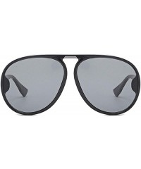 Oval Unisex Oversized Oval Plastic Lenses Fashion Sunglasses UV400 - Black Gray - CS18NHDGT2Y $11.78