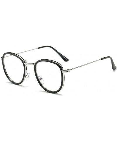 Rectangular Men Women Anti Blue Light Glasses - Round Eyeglasses Clear Lens Glasses Frame - C2 - CV18CSGHS44 $12.80