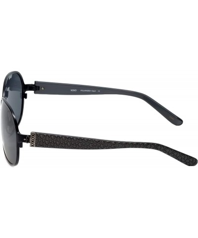 Oval Designer Sunglasses Capri in Black with Grey Lenses - CI18IA48YZ6 $34.36