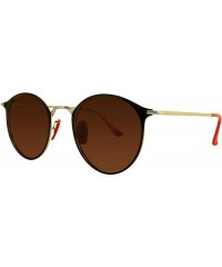 Oval polarized uv400 trendy round sunglasses for men and women - Brown - CP18YLMMAS2 $17.21