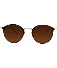 Oval polarized uv400 trendy round sunglasses for men and women - Brown - CP18YLMMAS2 $17.21