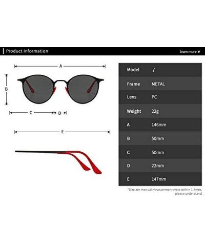Oval polarized uv400 trendy round sunglasses for men and women - Brown - CP18YLMMAS2 $17.21