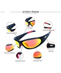 Goggle Polarized Sports Sunglasses Motorcycle Safety Driving Riding Military Goggles Glasses for Men Women - Blue - CU18RXSQH...