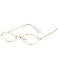Oval Retro Small Oval Sunglasses Women Vintage Shades Black Red Metal Color Sun Glasses Fashion Designer Lunette - CK198AIU55...