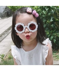 Round Sun Flower Round Cute Kids Sunglasses for Boy Girl Lovely Baby Glasses Children UV400 - C3 - CT198U6HWRU $10.29