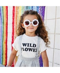 Round Sun Flower Round Cute Kids Sunglasses for Boy Girl Lovely Baby Glasses Children UV400 - C3 - CT198U6HWRU $10.29