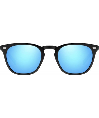 Oversized Men's Driving Polarized Sunglasses Metal Frame Ultra Light - Blue - CF1938LZWQ6 $13.90