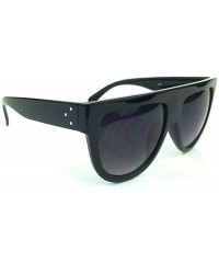 Aviator Aviator Flat Top Frame Shadow Ombre Women Large Sunglasses Boyfriend - Black Full - C6123MMB5X5 $9.37