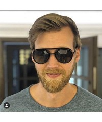 Wrap 2020 fashion punk sunglasses male spacecraft retro round frame sunglasses sunglasses - Gold Film - CY199MTYUAT $21.03
