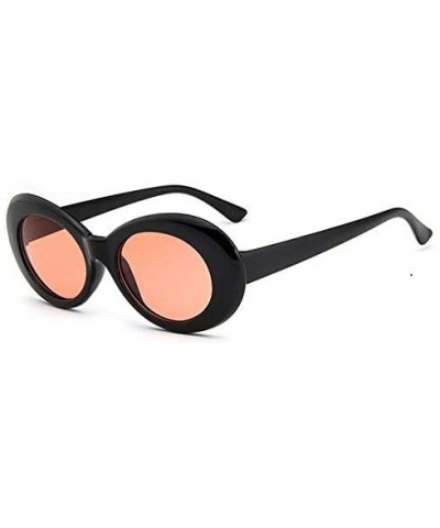 Oval Glasses Oval Sunglasses Ladies Trendy Vintage Retro Sunglasses Women's White Black Eyewear UV-Khaki - Khaki - C519922WMN...