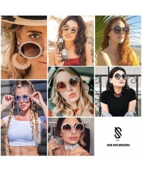 Rimless Shining Oversized Round Rhinestone Sunglasses Festival Gem Sunnies SJ1095 - CJ18DDO3C3E $13.62