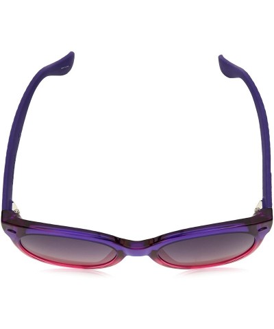 Oval Women's Noronha Round Sunglasses - Dark Purp Pk - CF113GICHZL $53.56