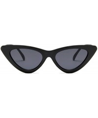 Shield Cat Eye Women Sunglasses Fashion Luxury Brand Designer Lady Female Mirror Points Sun Glasses - Black Blue - CQ198A5SK4...
