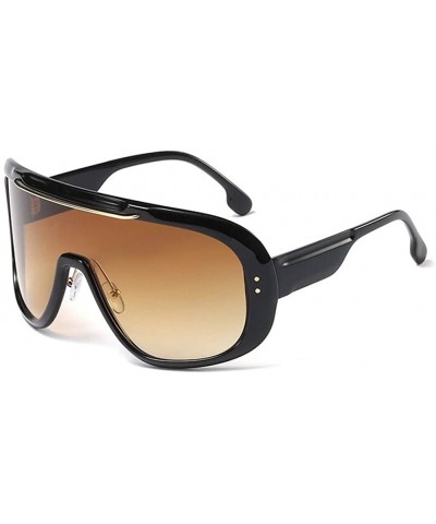 Square sunglasses glasses vintage windproof oversized - C4 - C8197ZO3HCY $20.82