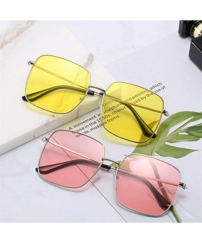 Square Foursquare Sunglasses Casual Fashion - B - C4199MZ8O06 $45.38