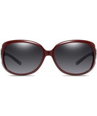 Oval Polarized Sunglasses of Women's Antiglare Anti-ultraviolet Fishing Riding Baseball Driving Glasses Classic Oval - CU18WH...
