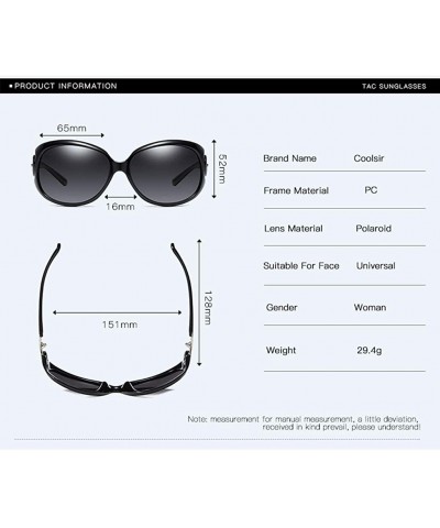 Oval Polarized Sunglasses of Women's Antiglare Anti-ultraviolet Fishing Riding Baseball Driving Glasses Classic Oval - CU18WH...