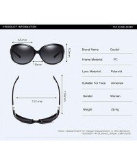 Oval Polarized Sunglasses of Women's Antiglare Anti-ultraviolet Fishing Riding Baseball Driving Glasses Classic Oval - CU18WH...