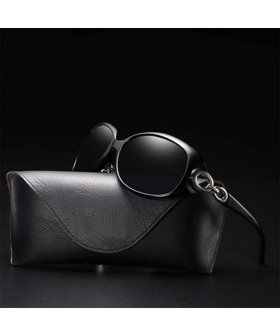 Oval Polarized Sunglasses of Women's Antiglare Anti-ultraviolet Fishing Riding Baseball Driving Glasses Classic Oval - CU18WH...