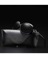 Oval Polarized Sunglasses of Women's Antiglare Anti-ultraviolet Fishing Riding Baseball Driving Glasses Classic Oval - CU18WH...