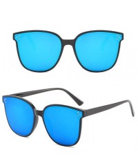 Aviator Sunglasses Polarized Fashion Oversized Polarized Protection - Blue - CH196D0ND9M $10.88