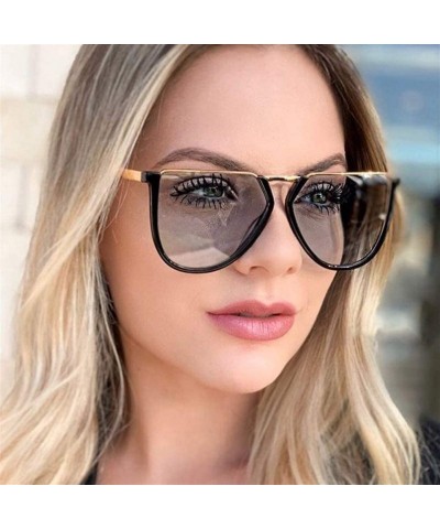 Cat Eye Women Trendy Half Frame Sunglasses Leopard Sexy Shades Cat Eye Sun Glasses Vintage Eyewear UV400 - CB19033WLAO $11.82