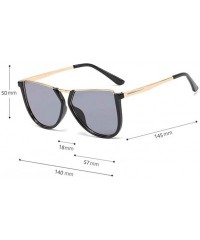 Cat Eye Women Trendy Half Frame Sunglasses Leopard Sexy Shades Cat Eye Sun Glasses Vintage Eyewear UV400 - CB19033WLAO $11.82