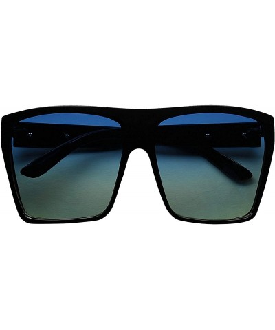 Wayfarer Big XL Large Square Trapezoid Shape Oversized Flat Top Kim K Fashion Sunglasses - C218GODD20R $22.33